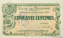 50 Centimes FRANCE Regionalismus und verschiedenen Mayenne 1917 JP.53-22