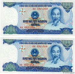 20000 Dong Consécutifs VIETNAM 1991 P.110a b85_5106 Banknotes