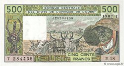 500 Francs STATI AMERICANI AFRICANI  1987 P.806Tj