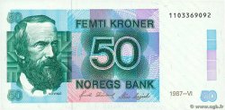 50 Kroner NORVÈGE  1987 P.42d UNC
