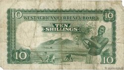 10 Shillings BRITISH WEST AFRICA  1955 P.09a VG
