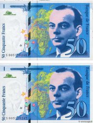 50 Francs SAINT-EXUPÉRY Consécutifs FRANCIA  1993 F.72.02 q.FDC