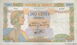 500 Francs LA PAIX FRANKREICH  1940 F.32.02