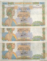 500 Francs LA PAIX Lot FRANCE  1940 F.32.02