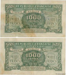1000 Francs MARIANNE chiffres maigres Consécutifs FRANCIA  1945 VF.13.01 BB