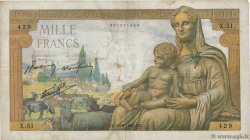 1000 Francs DÉESSE DÉMÉTER FRANCE  1942 F.40.01