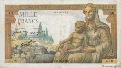 1000 Francs DÉESSE DÉMÉTER FRANCE  1942 F.40.01