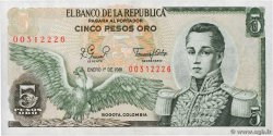 5 Pesos Oro COLOMBIA  1981 P.406f