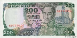 200 Pesos Oro COLOMBIA  1980 P.419