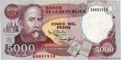 5000 Pesos COLOMBIA  1995 P.440 UNC