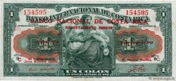1 Colon COSTA RICA  1943 P.190 MBC