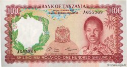 100 Shillings TANZANIE  1966 P.04a