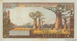 100 Francs - 20 Ariary MADAGASCAR  1966 P.057a SUP