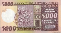 5000 Francs - 1000 Ariary MADAGASCAR  1974 P.066a AU