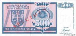 500 Dinara Spécimen BOSNIA HERZEGOVINA  1992 P.136s UNC