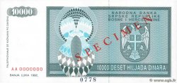 10000 Dinara Spécimen BOSNIE HERZÉGOVINE  1992 P.139s NEUF