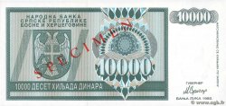 10000 Dinara Spécimen BOSNIE HERZÉGOVINE  1992 P.139s NEUF