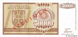50000 Dinara Spécimen BOSNIA-HERZEGOVINA  1993 P.140s FDC