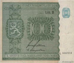 100 Markkaa FINLANDIA  1945 P.088 EBC