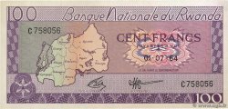 100 Francs RWANDA  1964 P.08a
