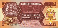5 Shillings OUGANDA  1987 P.27