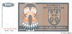 1000 Dinara CROATIE  1992 P.R05a NEUF