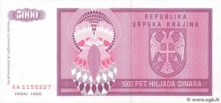 5000 Dinara KROATIEN  1992 P.R06a ST