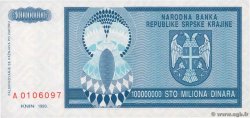 100000000 Dinara CROACIA  1993 P.R15a FDC