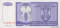 5000000000 Dinara CROATIE  1993 P.R18a NEUF