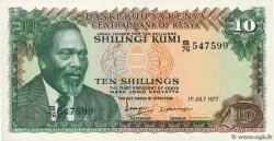 10 Shillings KENYA  1977 P.12c NEUF