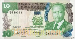 10 Shillings KENYA  1987 P.20f NEUF