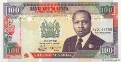 100 Shillings  KENYA  1992 P.27e