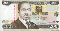 200 Shillings KENYA  2001 P.38f NEUF