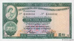 10 Dollars HONGKONG  1983 P.182j