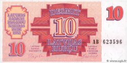 10 Rublu LETTLAND  1992 P.38 ST