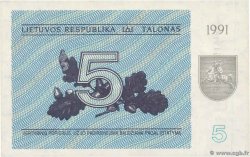 5 Talonas LITHUANIA  1991 P.34b