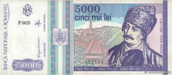 5000 Lei ROMANIA  1993 P.104a BB