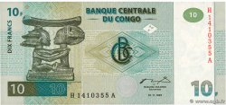 10 Francs REPúBLICA DEMOCRáTICA DEL CONGO  1997 P.087a SC+