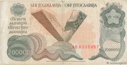 2 000 000 Dinara YUGOSLAVIA  1989 P.100 MB