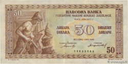 50 Dinara YUGOSLAVIA  1946 P.064a EBC+