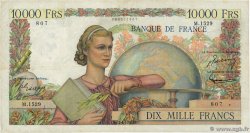 10000 Francs GÉNIE FRANÇAIS FRANKREICH  1951 F.50.51