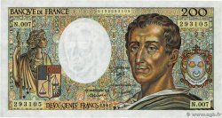200 Francs MONTESQUIEU FRANCIA  1981 F.70.01 AU+