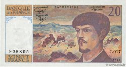 20 Francs DEBUSSY FRANCIA  1986 F.66.07 AU+