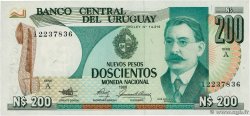 200 Nuevos Pesos  URUGUAY  1986 P.066a