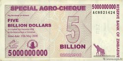 5 Billion Dollars ZIMBABWE  2008 P.61