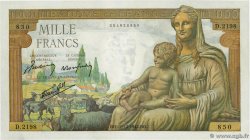 1000 Francs DÉESSE DÉMÉTER FRANCE  1942 F.40.13