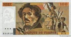 100 Francs DELACROIX modifié FRANCE  1979 F.69.02c TTB