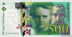 500 Francs PIERRE ET MARIE CURIE FRANCE  1994 F.76.01 TTB+