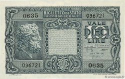 10 Lire ITALIA  1944 P.032c q.FDC