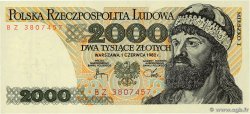 2000 Zlotych POLOGNE  1982 P.147c NEUF